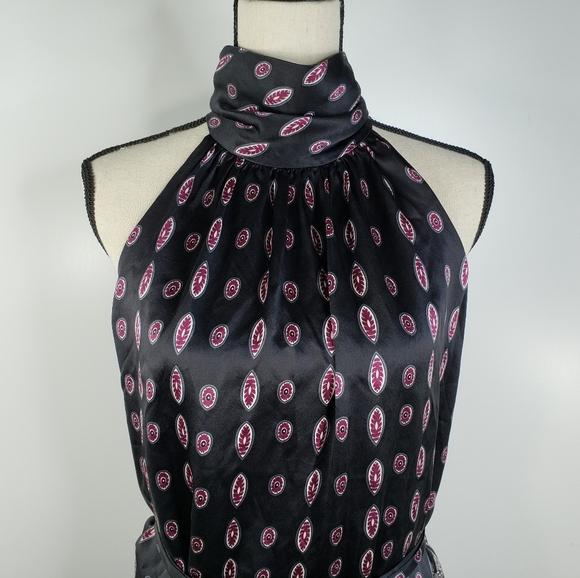 Muse Exclusively For Boston Proper Silk Paisley Print Summer Dress Sz 8. - Picture 2 of 13